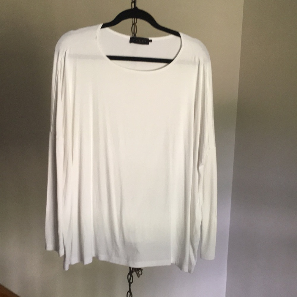 Hatch maternity long-sleeve tee, white, size 1